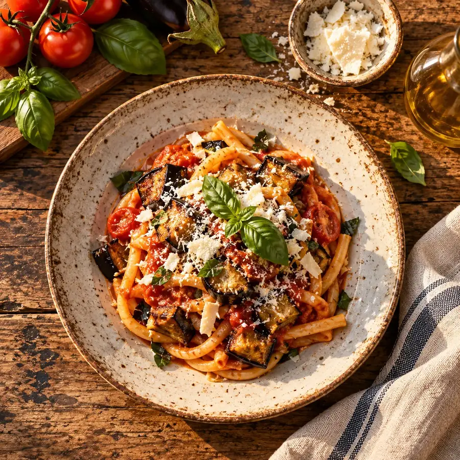 Post Instagram di esempio: pasta alla Norma